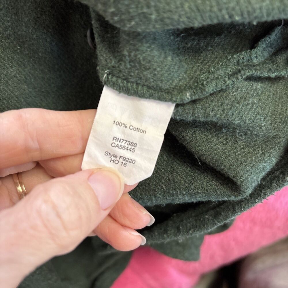 Madewell Green Half Zip Long Sleeve‎ 100% Cotton Shirt Medium - Picture 2 of 5